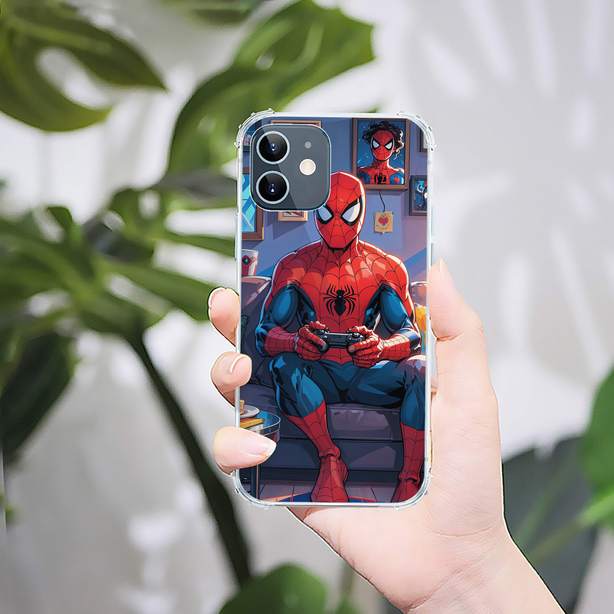 （画像用） Spider Man スパイダーマン 【iPhone 12シリーズ対応】透明スマホケース（クリアソフトケース）